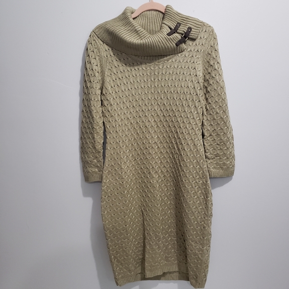 Calvin Klein Dresses & Skirts - Calvin Klein Neck Buckle Sweater Dress